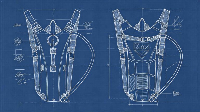 KMS original molded back panel on standard tactical hydration bag